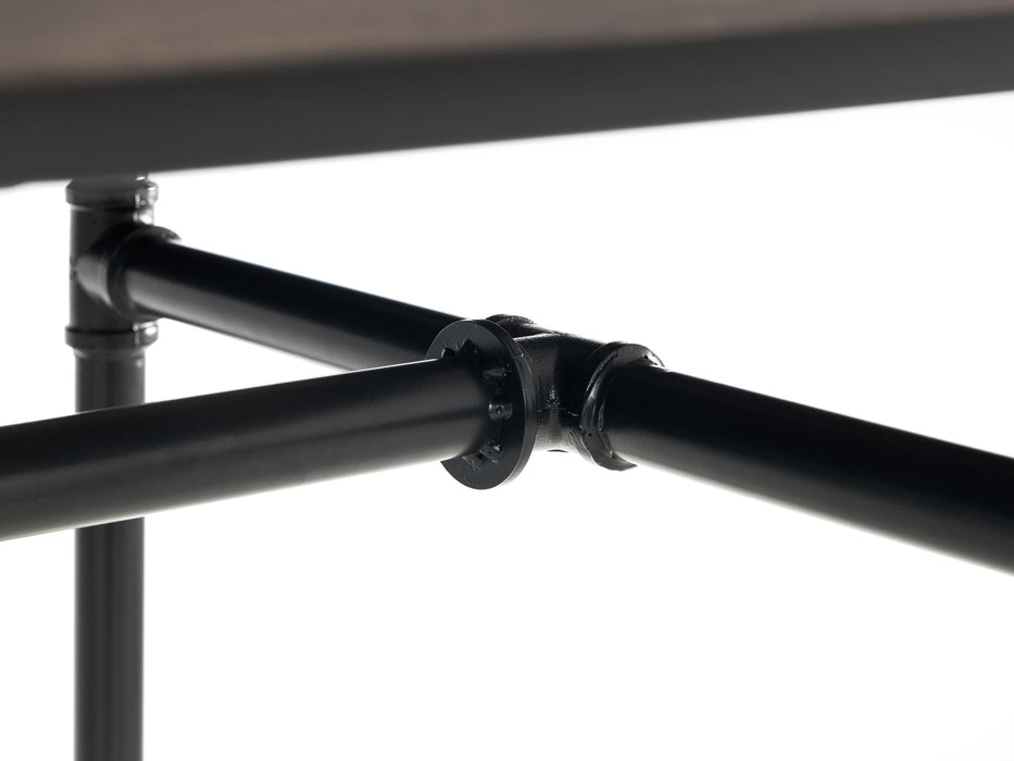 Valentina Dining Table – Mocha Elm & Black Metal - Luminex FurnitureDining TableCAR502