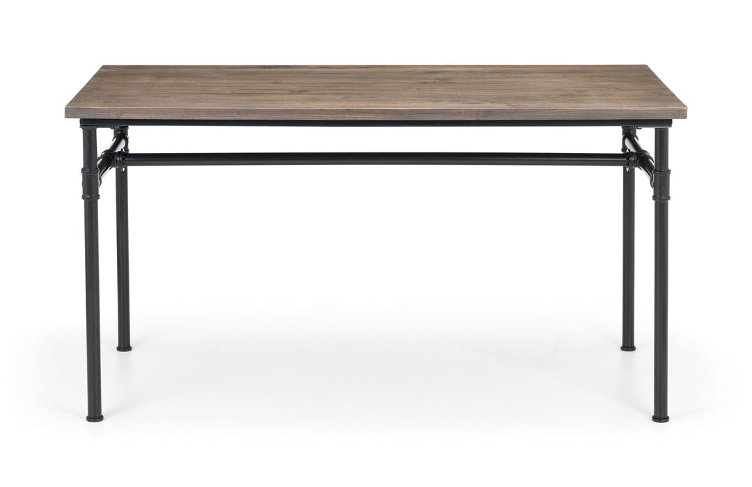 Valentina Dining Table – Mocha Elm & Black Metal - Luminex FurnitureDining TableCAR502