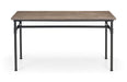 Valentina Dining Table – Mocha Elm & Black Metal - Luminex FurnitureDining TableCAR502