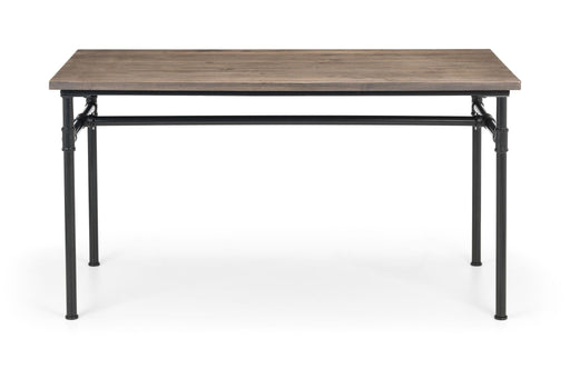Valentina Dining Table – Mocha Elm & Black Metal - Luminex FurnitureDining TableCAR502