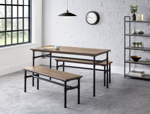 Valentina Industrial Mocha Bench - Luminex FurnitureBench SeatCAR503