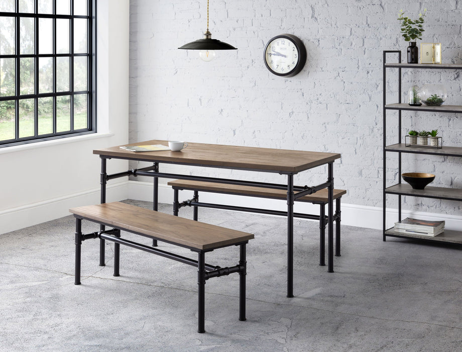 Valentina Industrial Mocha Bench - Luminex FurnitureBench SeatCAR503