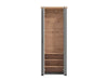 Valentis Grey & Artisan Oak Slim Mirrored Wardrobe - Luminex FurnitureWardrobe3265