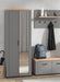 Valentis Grey & Artisan Oak Slim Mirrored Wardrobe - Luminex FurnitureWardrobe3265