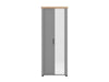 Valentis Grey & Artisan Oak Slim Mirrored Wardrobe - Luminex FurnitureWardrobe3265