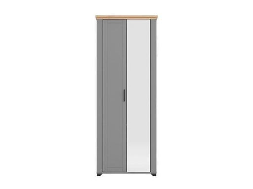 Valentis Grey & Artisan Oak Slim Mirrored Wardrobe - Luminex FurnitureWardrobe3265