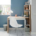 Valenzo White & Oak Effect Desk with Bookcase - Luminex FurnitureDesk3243
