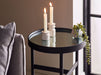 Varden Mirror Glass Lamp Table – Black Frame - Luminex FurnitureLamp TableFRA002
