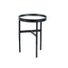 Varden Mirror Glass Lamp Table – Black Frame - Luminex FurnitureLamp TableFRA002