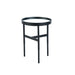 Varden Mirror Glass Lamp Table – Black Frame - Luminex FurnitureLamp TableFRA002