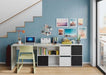 Varenna White & Concrete Grey Flexi Corner Office Desk - Luminex FurnitureDesk3029