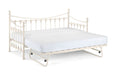 Vassall Day Bed with Trundle – Stone White Metal Guest Bed - Luminex FurnitureDay BedsVER004