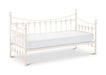 Vassall Day Bed with Trundle – Stone White Metal Guest Bed - Luminex FurnitureDay BedsVER004