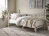 Vassall Day Bed with Trundle – Stone White Metal Guest Bed - Luminex FurnitureDay BedsVER004