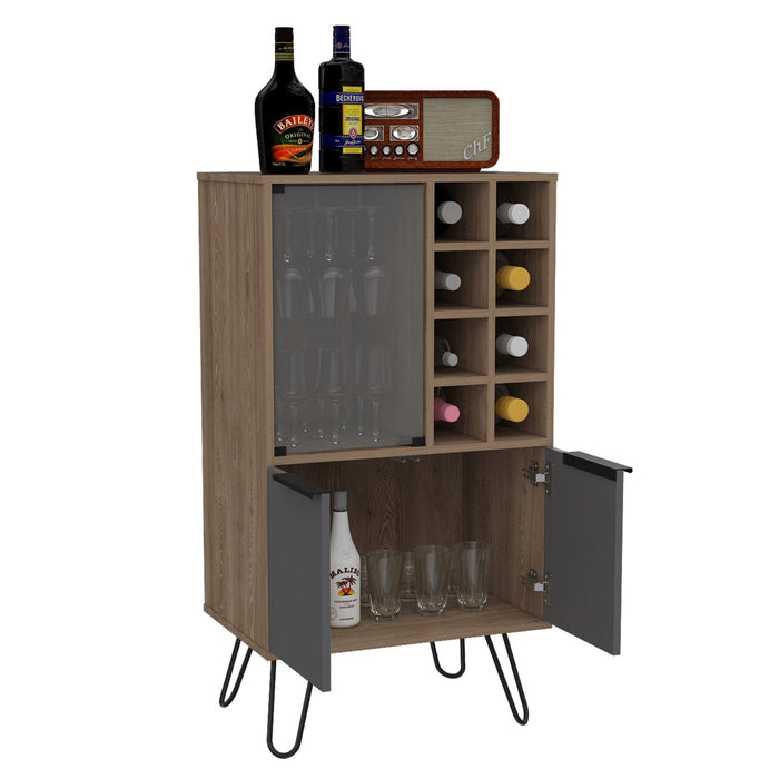 Vegas Drinks Cabinet - Bleached Oak - LuminexFurnitureDrinks Cabinet, Living, DiningVG914