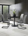 Velto Grey Upholstered Cantilever Dining Chairs – Set of 4 - Luminex FurnitureChairsXAV101