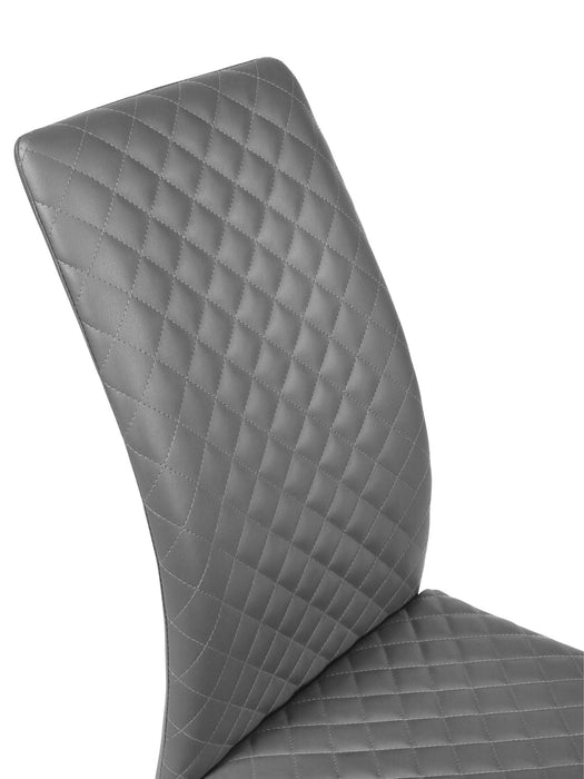 Velto Grey Upholstered Cantilever Dining Chairs – Set of 4 - Luminex FurnitureChairsXAV101