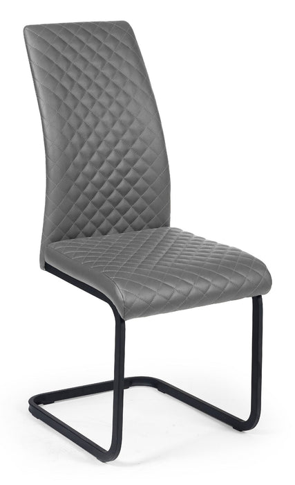 Velto Grey Upholstered Cantilever Dining Chairs – Set of 4 - Luminex FurnitureChairsXAV101