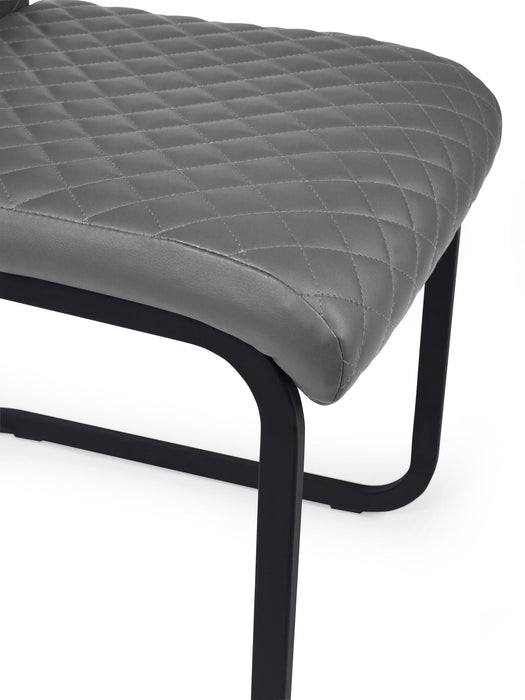 Velto Grey Upholstered Cantilever Dining Chairs – Set of 4 - Luminex FurnitureChairsXAV101