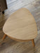 Veneto Oak Triangular Side Table with Shelf - Luminex FurnitureLamp TableVER005