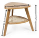 Veneto Oak Triangular Side Table with Shelf - Luminex FurnitureLamp TableVER005