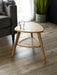 Veneto Oak Triangular Side Table with Shelf - Luminex FurnitureLamp TableVER005