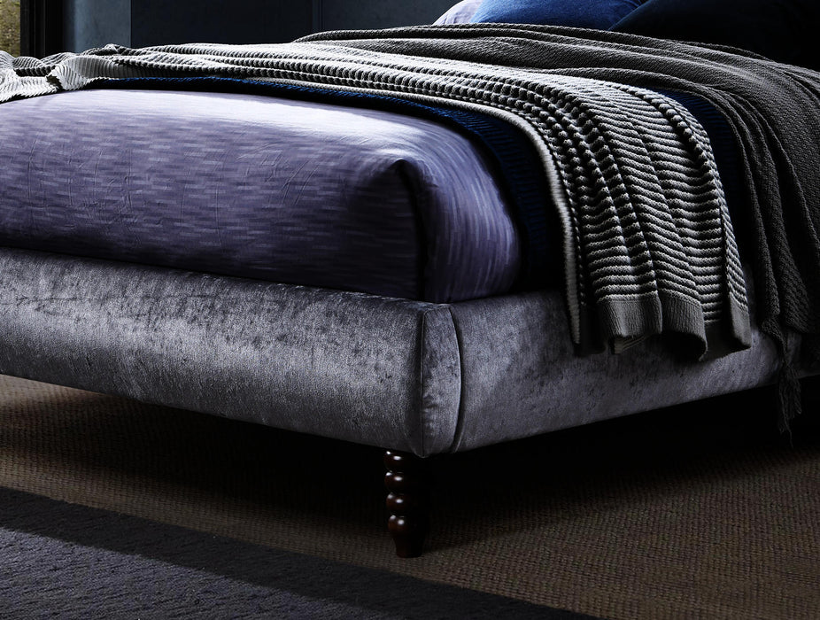 Venice Bed Grey Fabric - Luminex FurnitureBedVENI46GREY