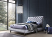 Venice Bed Grey Fabric - Luminex FurnitureBedVENI46GREY
