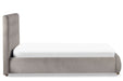 Verity Bed with Tufted Headboard - Light Taupe - Luminex FurnitureFabric BedsODE001