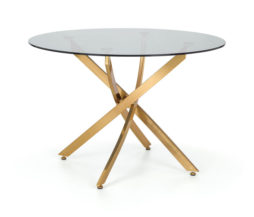 Veronica Round Dining Table – Gold & Glass - Luminex FurnitureDining TableMON120