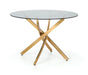 Veronica Round Dining Table – Gold & Glass - Luminex FurnitureDining TableMON120
