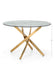 Veronica Round Dining Table – Gold & Glass - Luminex FurnitureDining TableMON120