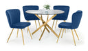 Veronica Round Dining Table – Gold & Glass - Luminex FurnitureDining TableMON120