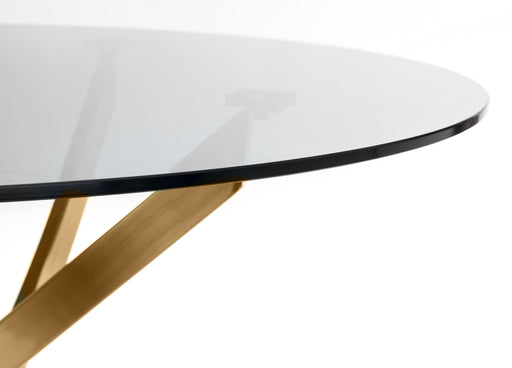 Veronica Round Dining Table – Gold & Glass - Luminex FurnitureDining TableMON120