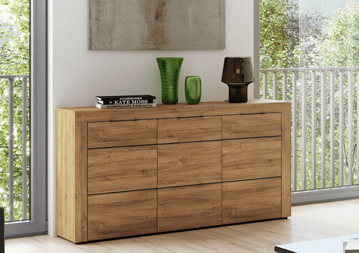 Vespera Camargue Oak &amp; Black Large Sideboard - Luminex FurnitureSideboard2706