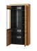 Vespera Camargue Oak & Black Large Display Cabinet - Luminex FurnitureDrinks Cabinet, Living, Dining2707