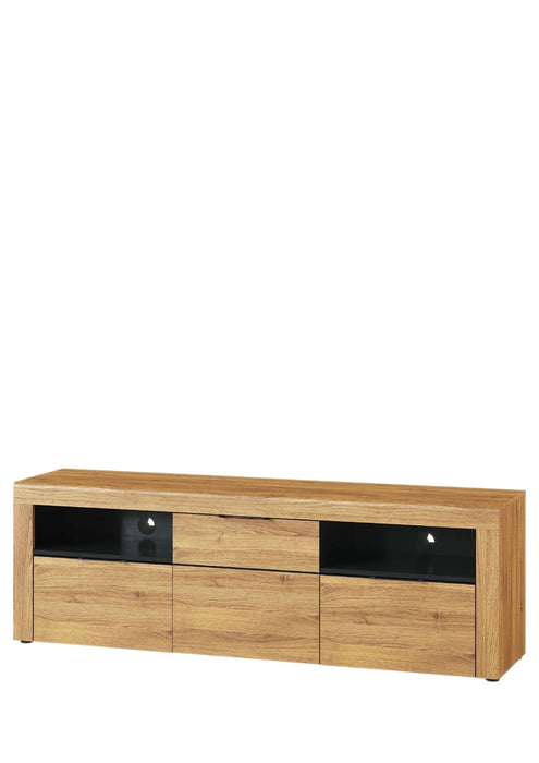 Vespera Camargue Oak & Black Large TV Cabinet - Luminex FurnitureTV Unit2708