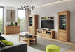Vespera Camargue Oak & Black Large TV Cabinet - Luminex FurnitureTV Unit2708