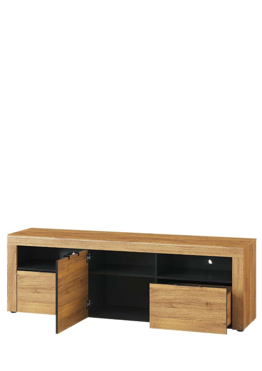 Vespera Camargue Oak & Black Large TV Cabinet - Luminex FurnitureTV Unit2708
