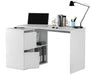 Vierra Arctic White Reversible Desk with Storage - Luminex FurnitureDesk2933