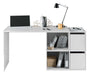 Vierra Arctic White Reversible Desk with Storage - Luminex FurnitureDesk2933