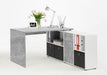 Vierra Concrete Grey & Alpine White Flexi Corner Desk - Luminex FurnitureDesk2644