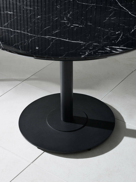 Violet Black Marble Effect Round Dining Table - Luminex FurnitureDining TableLUC302