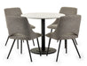 Violet Round Dining Table – White Marble Effect - Luminex FurnitureDining TableLUC301