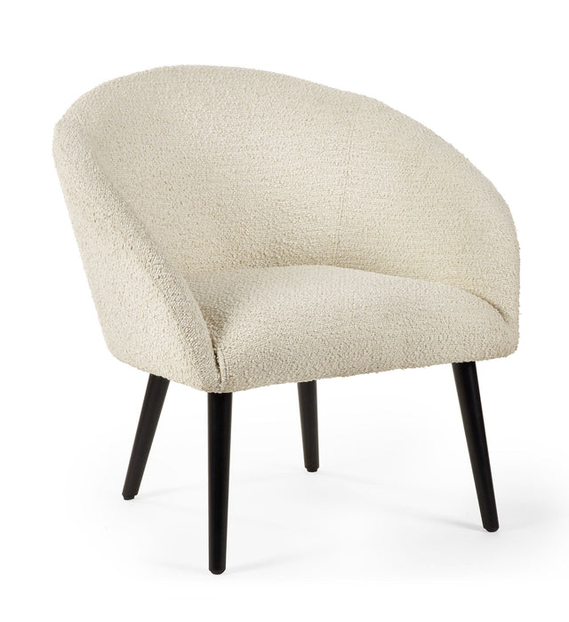Virel Boucle Accent Chair - Ivory - Luminex FurnitureOccasional ChairsAMA101
