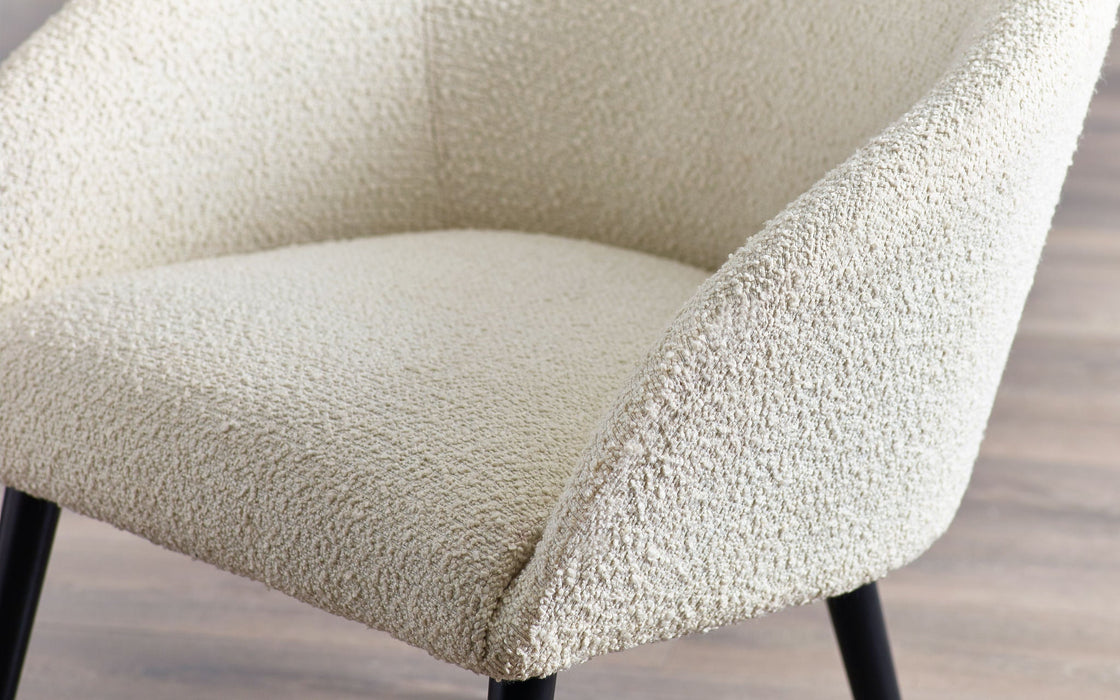 Virel Boucle Accent Chair - Ivory - Luminex FurnitureOccasional ChairsAMA101
