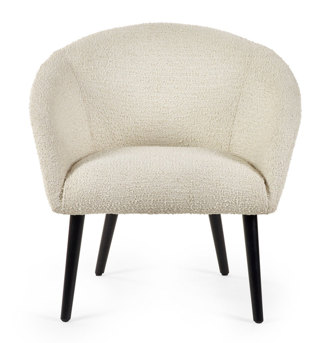 Virel Boucle Accent Chair - Ivory - Luminex FurnitureOccasional ChairsAMA101