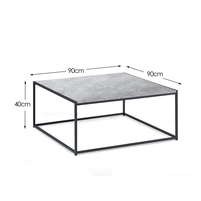Viviana Concrete Effect Square Coffee Table - Luminex FurnitureCoffee TableSTA110