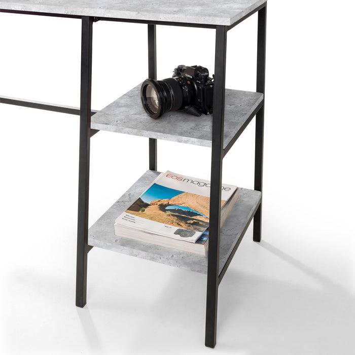 Viviana Desk – Concrete Effect & Metal Frame - Luminex FurnitureDeskSTA212