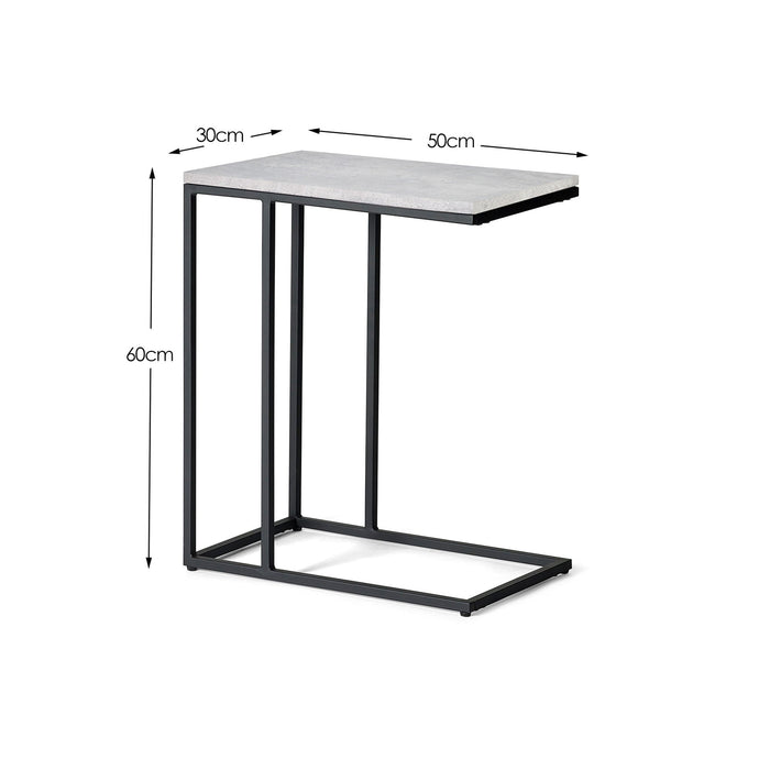Viviana Drinks Table – Concrete Effect - Luminex FurnitureLamp TableSTA108